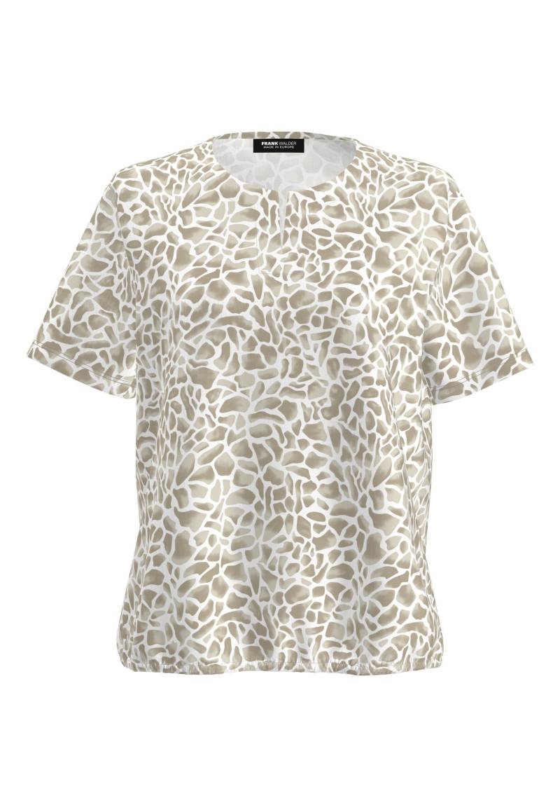 FRANK WALDER - T-Shirt NOS aus Ecovero Viskose ecru/iced coffee - Gr. - 40 von FRANK WALDER