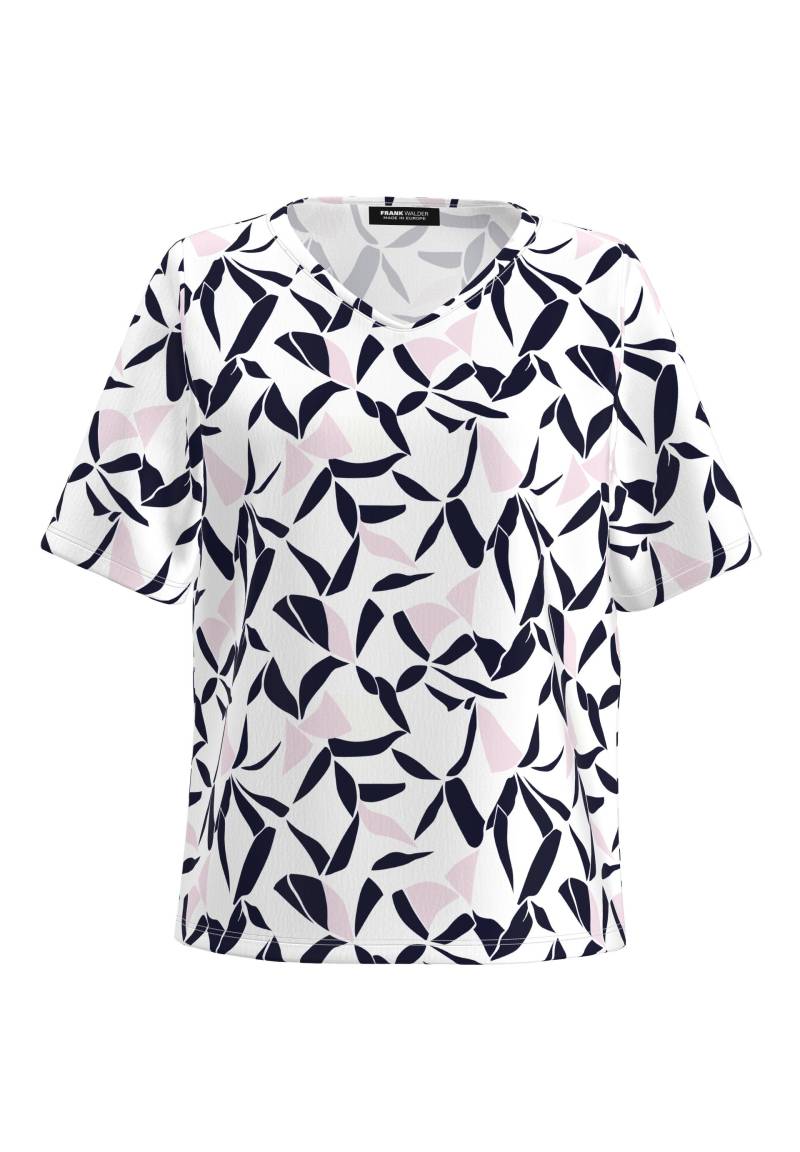 FRANK WALDER - T-Shirt NOS aus Ecovero Viskose ecru/ink/rosé - Gr. - 38 von FRANK WALDER