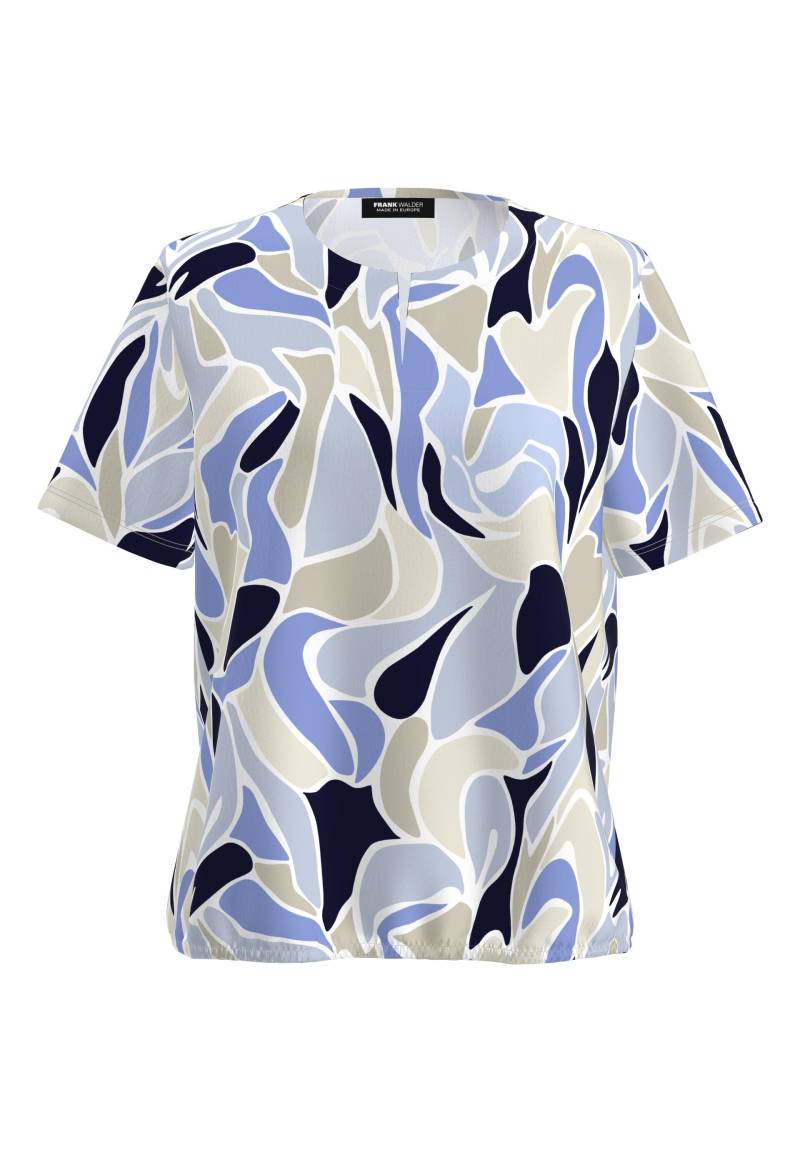 FRANK WALDER - T-Shirt NOS aus Ecovero Viskose light auqa/ink/sand - Gr. - 44 von FRANK WALDER