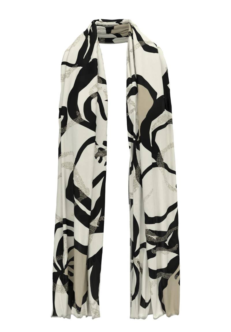 FRANK WALDER - Tuch MONOCHROME ESSENCE mit modernem Print ecru/cashew/schwarz - Gr. - One Size von FRANK WALDER