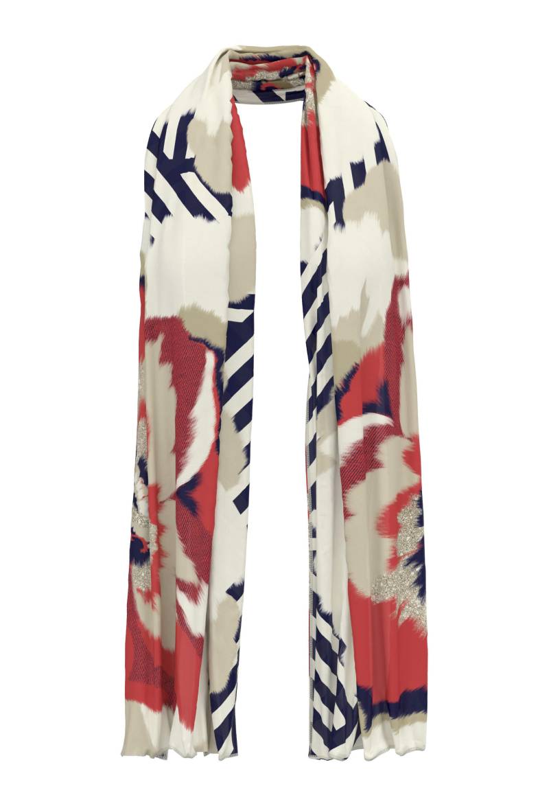 FRANK WALDER - Tuch NOS mit fließendem Touch merlot/ink/ecru - Gr. - 0 von FRANK WALDER