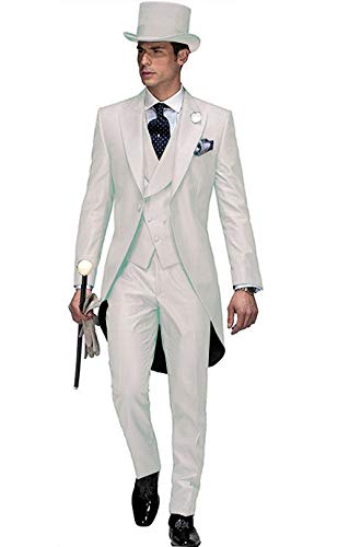 FRANK Herren Hübscher 3-teiliger Frack-Anzug-Set-Business-Anzug für Herren, formelle Hochzeitskleidung 2019 von FRANK