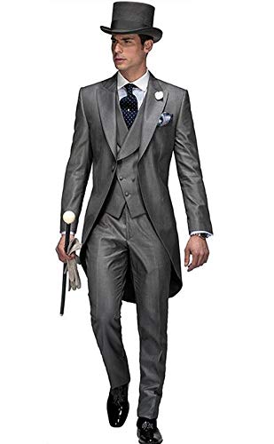 FRANK Herren Hübscher 3-teiliger Frack-Anzug-Set-Business-Anzug für Herren, formelle Hochzeitskleidung 2019 von FRANK