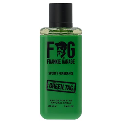 Frankie Garage - Sporty Fragrance Green Tag 100 ml | Eau De Toilette Vaporisateur | Natural Spray | Frischer und aromatischer Herrenduft | Herrendüfte von Frankie Garage