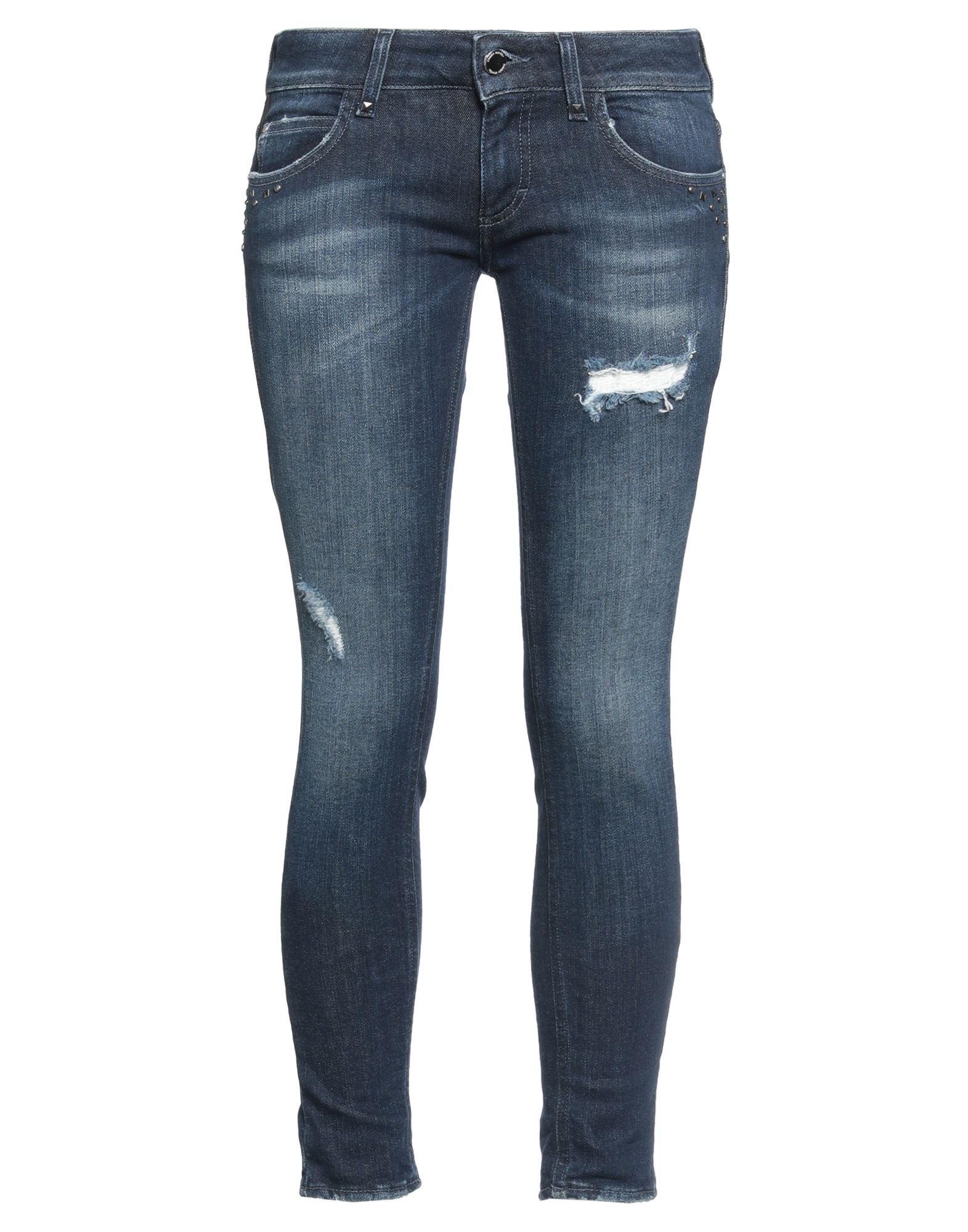 FRANKIE MORELLO Cropped Jeans Damen Blau von FRANKIE MORELLO