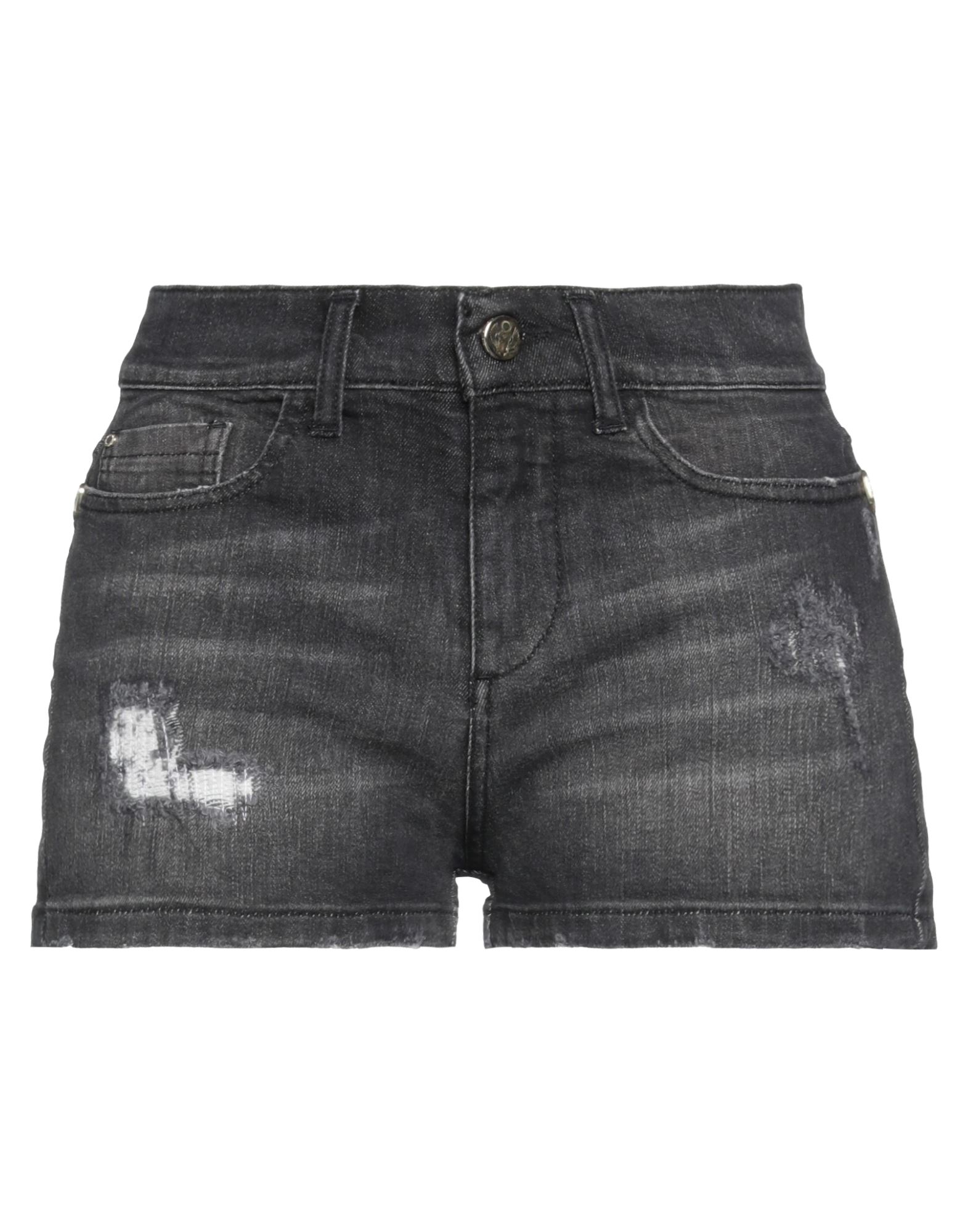 FRANKIE MORELLO Jeansshorts Damen Schwarz von FRANKIE MORELLO