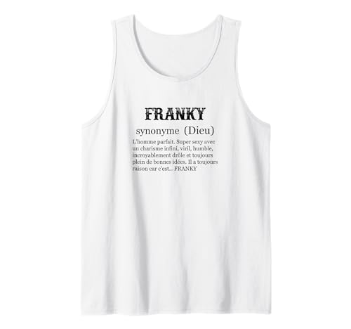 Herren Franky - Vorname Definition | Synonym Gott - Lustiger Humor Tank Top von FRANKY - Vêtements Pour Hommes