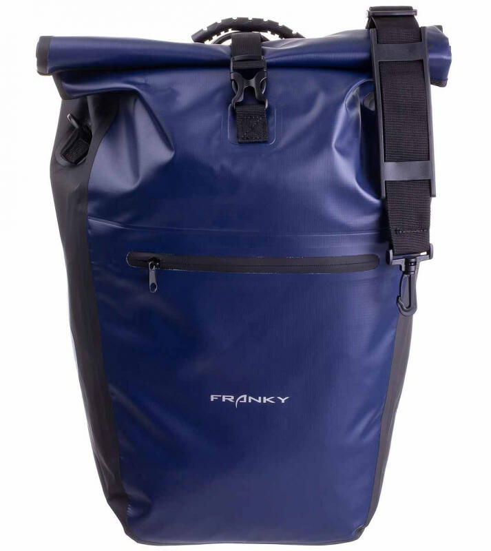 FRANKY - Franky Fahrradtasche mit Laptopfach wasserdicht 29l 500D PVC blau Blau von FRANKY
