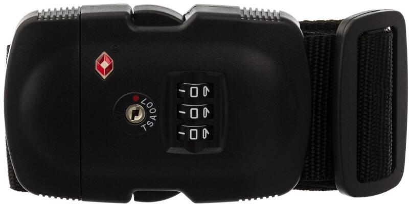 FRANKY - Franky KG03 Koffergurt mit Zahlenschloss TSA Black Schwarz von FRANKY