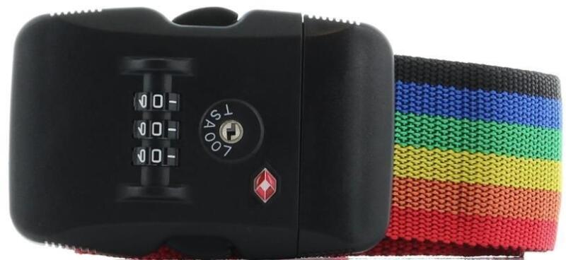 FRANKY - Franky KG03 Koffergurt mit Zahlenschloss TSA Multicolorcheck Multicolor von FRANKY