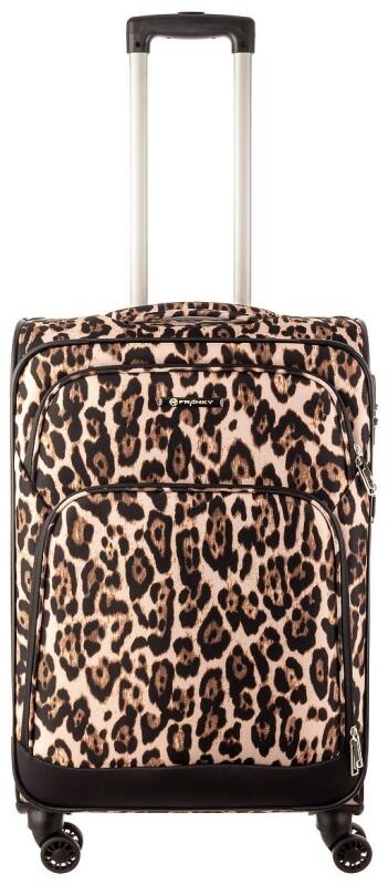 FRANKY - Franky Weichgepäck 4 Rad-Trolley L 79 cm 3,3kg 115/129l Leopard Multicolor von FRANKY