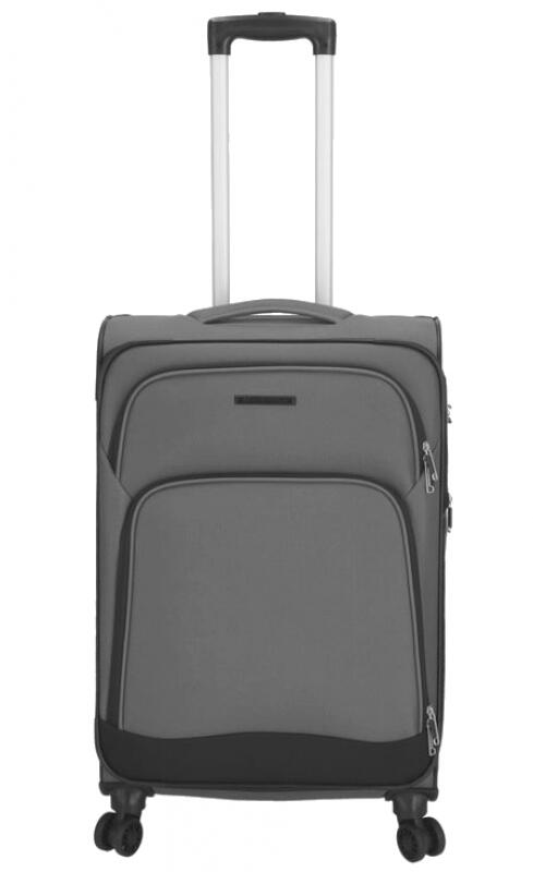 FRANKY - Franky Weichgepäck 4 Rad-Trolley M 69 cm 3 kg grau Grau von FRANKY