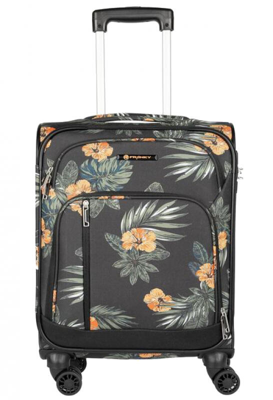 FRANKY - Franky Weichgepäck 4 Rad-Trolley S 55 cm 2,3 kg dark flower Multicolor von FRANKY