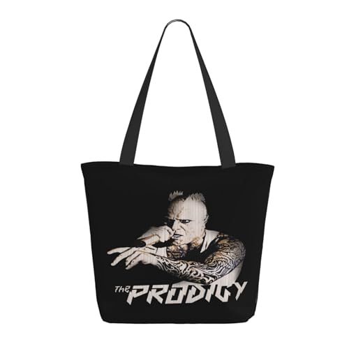 FRANTIO TUIOJAN Damen The Pro*digy band Einkaufstasche Stylische Bedruckte Taschen Leicht Gewicht Vielseitig Reißfest Haltbar Geeignet für Einkaufen Reisen und tägliche Aktivitäten von FRANTIO TUIOJAN