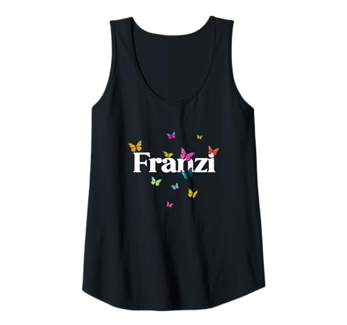 Damen Franzi - Schöner Mädchen Name mit bunten Schmetterlingen Tank Top Damen Franzi - Schöner Mädchen Name mit bunten Schmetterlingen Tank Top von FRANZI Tochter Enkel Geburtstag Geschenkideen