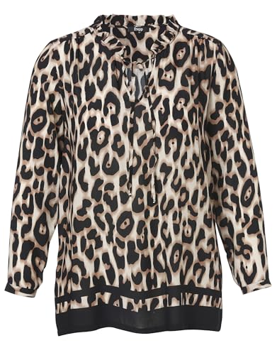 FRAPP Damen Extrovertierte Tunika mit abstraktem Animalprint von Frapp