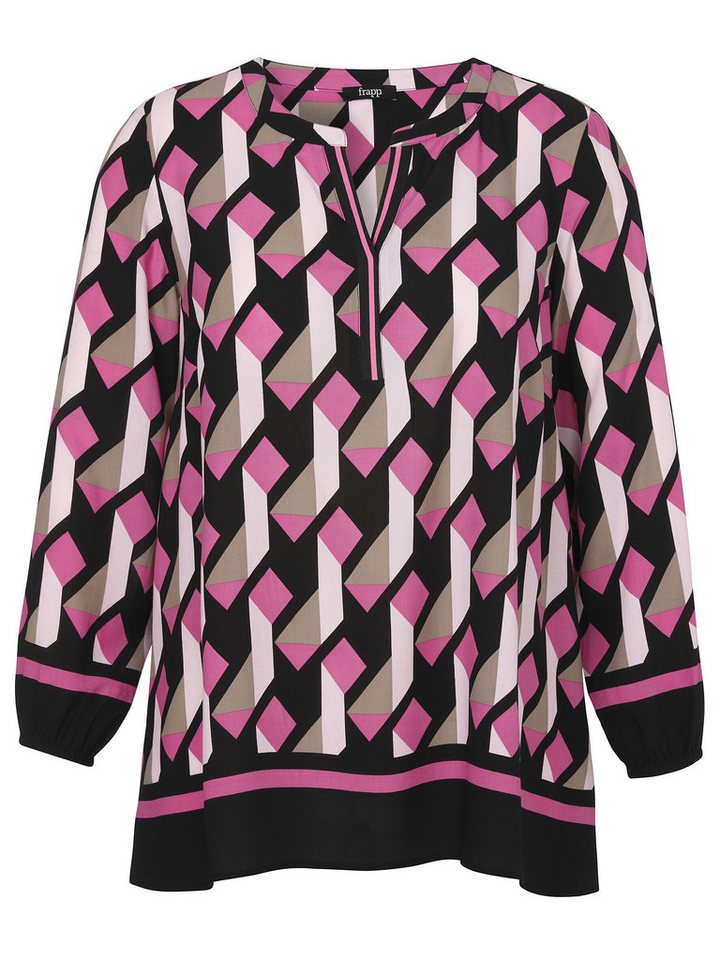 FRAPP Tunika mit modernem Allover-Print von FRAPP