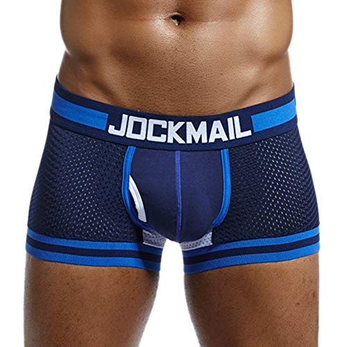 Boxershorts Herren FRAUIT Soft Slip Unterwäsche Unterhose Atmungsaktive Weiche Bequem Höschen Mesh Unterwäsche Slip für Sport und Freizeit Underpants Spleißen Hose von FRAUIT-Herren Unterwäsche