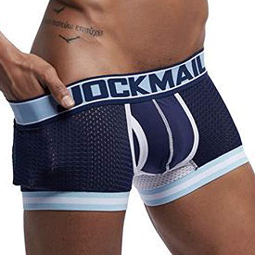 Boxershorts Herren FRAUIT Soft Slip Unterwäsche Unterhose Atmungsaktive Weiche Bequem Höschen Mesh Unterwäsche Slip für Sport und Freizeit Underpants Spleißen Hose von FRAUIT-Herren Unterwäsche