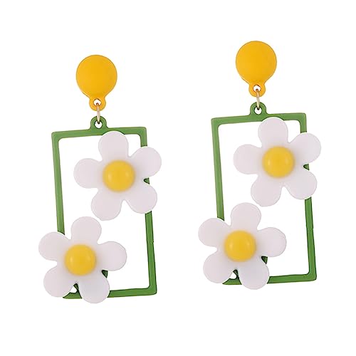 1 Paar Daisy Ohrhänger für Frauen Einzigartige Kreative Ohrringe für Besondere Anlässe Leicht zu Einfach zu Pflegen von FRCOLOR