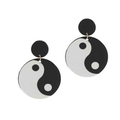 FRCOLOR Tai Chi Ohrringe Ohrhänger Stilvoll Chic Ohrschmuck Leicht Legierungsmaterial Hautfreundlich von FRCOLOR