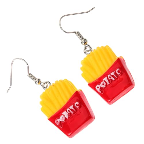 FRCOLOR Pommes Frites Ohrringe Strapazierfähigem Harz Kreative Cartoon Ohrstecker Ohrhänger für Damen Hautfreundliche Accessoires für Alltag und Partys von FRCOLOR