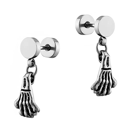 FRCOLOR Stilvolle Silberne Hand Ohrringe Hochwertige Ohrhänger Für Frauen Ohrschmuck Als Für Freundin Ehefrau von FRCOLOR