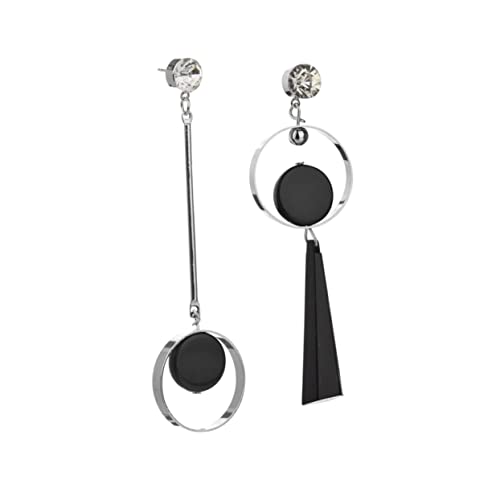 1 Paar Lange Asymmetrische Ohrringe mit Imitationsperlen Retro Silber Hochzeiten Leicht Langlebig von FRCOLOR