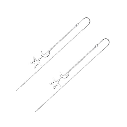 1 Paar Lange Kettenohrringe Damen mit Stern Design Ohrhänger für Teenager Frauen Besondere Anlässe 1 Paar Lange Kettenohrringe Damen mit Stern Design Ohrhänger für Teenager Frauen Besondere Anlässe von FRCOLOR