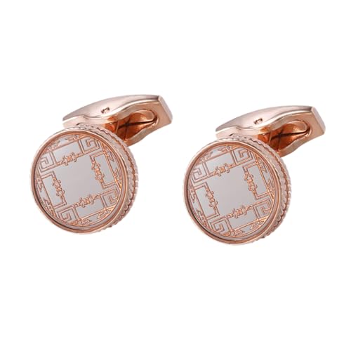 1 Paar Manschettenknöpfe Hochwertigem Roségoldene Cufflinks für Herren Ersatzknöpfe für Stilvollen Kleidungsgestaltung von FRCOLOR