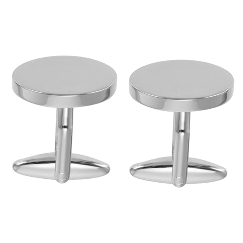 1 Paar Manschettenknöpfe Legierung Schlichte Glänzende Cufflinks für Langlebige Nähknöpfe für Anzüge Geschäftsuniformen von FRCOLOR