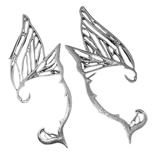 FRCOLOR Schmetterlingsflügel Ohrclip Ohrmanschetten Ohrschmuck Damen Ohrringe Fee Elf Ohrclip Ohrmanschette von FRCOLOR