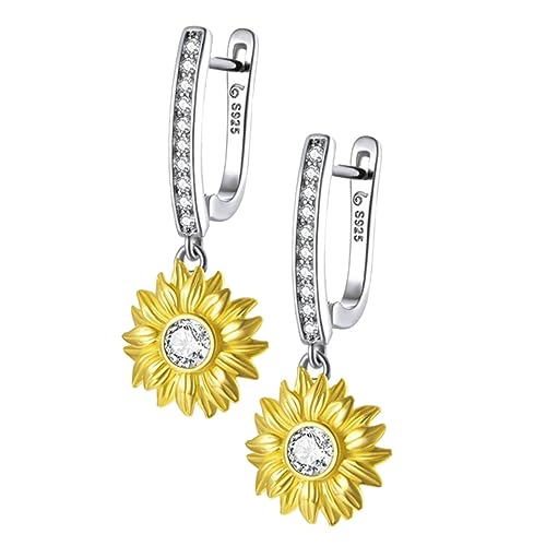 1 Paar Sonnenblume Ohrringe Damen Ohrstecker mit Design Modisches Accessoire für Perfektes für Freundinnen Besondere Anlässe von FRCOLOR