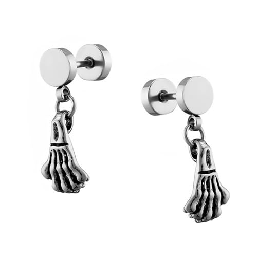 1 Paar Stylische Dangle Ohrringe für Damen Hypoallergenes Design Titanstahl Trendige Kreolen für Casual Punk von FRCOLOR