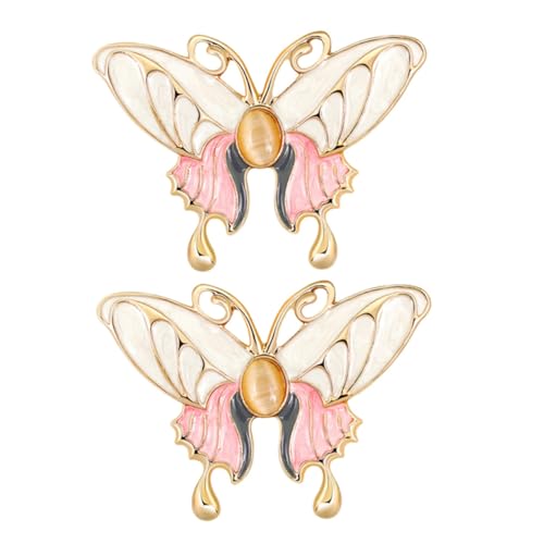 1 Satz Broschen Mit Tropfendem Öl Form Von Schmetterlingen Damen Corsagen Mit Katzenaugenstein 2 Stück von FRCOLOR