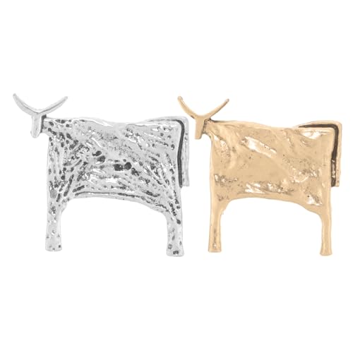 1 Satz Cattle Shaped Broschen Stilvolle Anstecknadeln Für Kleidung Accessoires Für Männer Frauen Für Partys 2 Stück von FRCOLOR