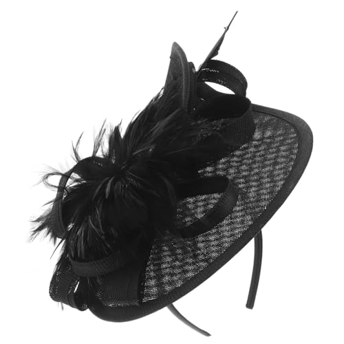 FRCOLOR 1satz Eleganter Fascinator Haarreif Für Damen Stilvolle Hochzeits Und Teeparty-kopfbedeckung Mit Federn Hut-design Für Besondere Anlässe Und Gesellschaftliche Events von FRCOLOR