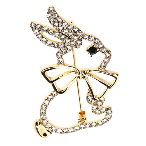 FRCOLOR 2 Stücke Ostern Brosche Hasennadel Legierung Cartoon Anstecknadel für Damen Dekorative Brosche für Kleidung Rucksack und Hüte von FRCOLOR