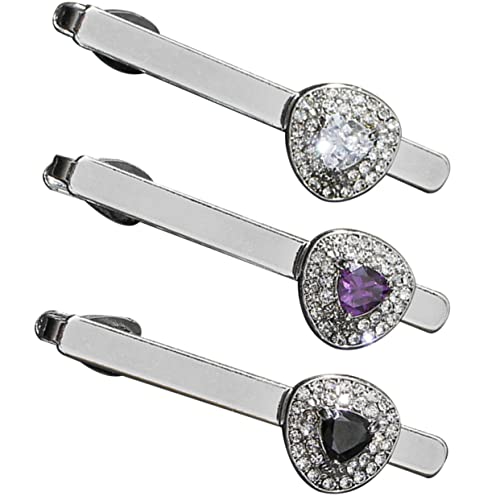 1 Satz Krawattenklammern Für Herren Funkelnde Designs Mit Edelsteinen Für Meetings Besondere Anlässe Herrenaccessoires Für Anzug 3 Stück von FRCOLOR