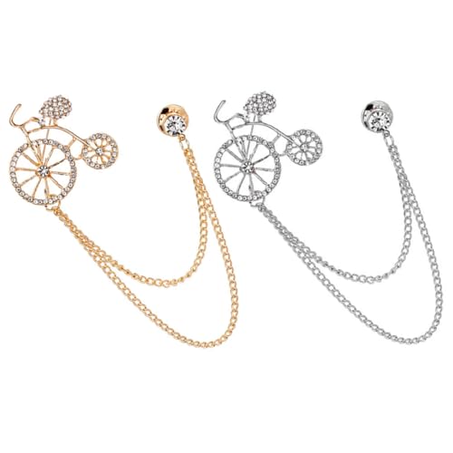 FRCOLOR 2 Stücke Fahrrad Broschen Kreative Damen Brosche Exquisites Design für Kleidung Taschen Rucksäcke Brustnadel für Frauen von FRCOLOR