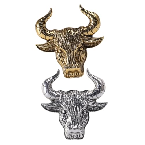 1 Satz Legierungs Broschen Im Vintage Ox Zodiac Design Für Festliche Anlässe Täglichen Gebrauch Für Frauen 2 Stück von FRCOLOR