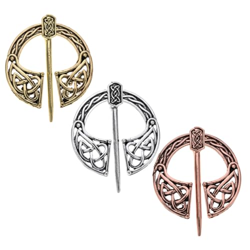 1 Satz Retro Broschen Pack Vintage Anstecker Legierung Für Kleidung Brustnadeln Antiksilber Antikbronze Antikkupfer Schmuck Für Damen 3 Stück von FRCOLOR