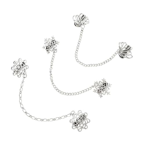 1 Satz Shirt Collar Clip Chains Mit Eleganten Broschen Für Formelle Anlässe Für Anzüge Kleider Hochwertigem Gefertigt 3 Stück von FRCOLOR