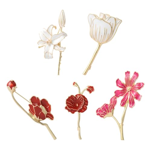 1 Satz Teiliges Blumenform Broschen Legierung Corsage Brustnadel Für Kleidung Für Hochzeiten Partys Formelle Anlässe 5 Stück von FRCOLOR