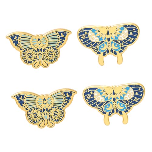 1 Satz Teiliges Broschen Stilvolle Dekorative Anstecknadeln Für Kleidung Schals Hüte Glänzende Blaue Accessoires Für Formelle Anlässe 4 Stück von FRCOLOR