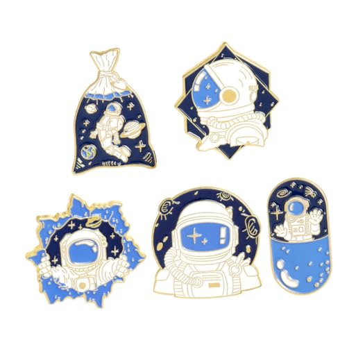 1 Satz Teiliges Cartoon Astronaut Broschen Legierung Einzigartige Anstecker Für Kleidung Taschen Rucksäcke Hüte Schals Für Feiern 5 Stück von FRCOLOR