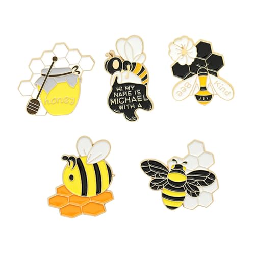 1 Satz Teiliges Cartoon Bienenbroschen Niedliche Anstecker Für Diy Kleidung Shirts Taschen Pullover Kreative Modeaccessoires 5 Stück von FRCOLOR