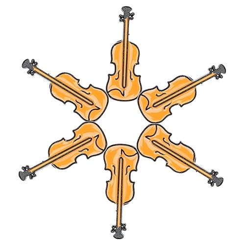 FRCOLOR 6stücke Geigenbrosche Aus Metall Für Kleidung Taschen Hüte Schals Personalisierte Anstecknadel Ästhetische Brosche Für Damen Und Männer von FRCOLOR
