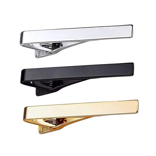 1 Satz Teiliges Krawattenklammern Für Männer Clip Accessoires Für Hochzeiten Geschäft Leicht Sicher Passend Zu Meisten Krawatten Anzügen 3 Stück von FRCOLOR