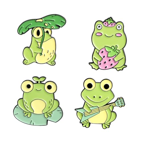 1 Satz Teiliges Niedliche Frosch Broschen Kreative Kleidung Broschen Für Jacken Taschen Hüte Langlebig Für Frauen 4 Stück von FRCOLOR